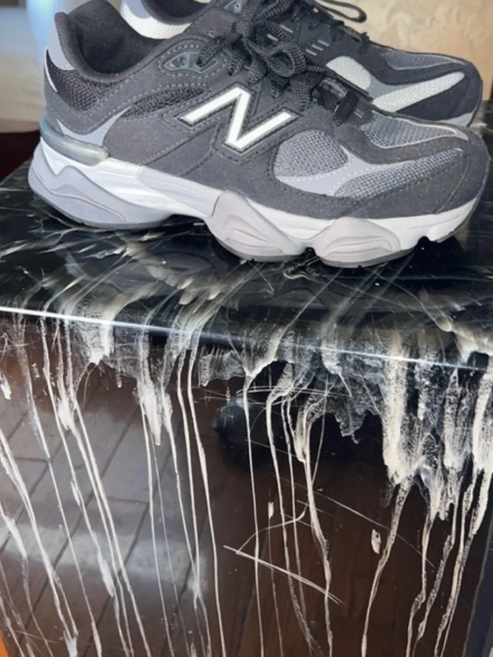 Women New Balance Gray and White Sneakers